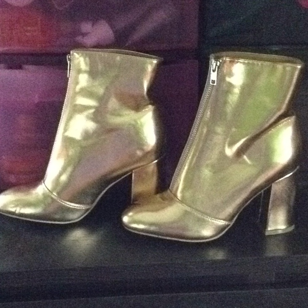 Gold Ankle Booties